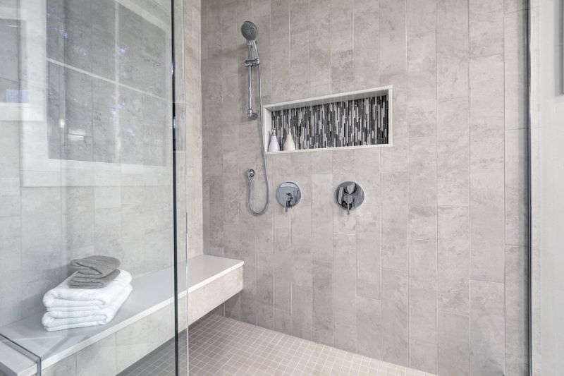 Elegant Shower with Textured Tiles